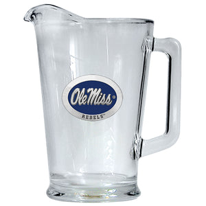 University of Mississippi "Ole Miss" Blue Logo Pitcher