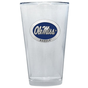 University of Mississippi "Ole Miss" Blue Logo Pint Glass