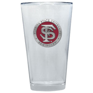 Florida State University FS Logo Pint Glass