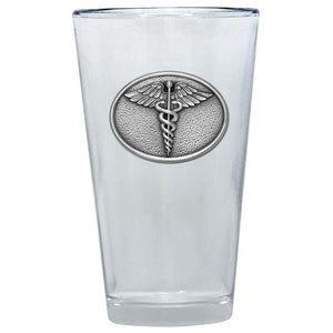Caduseus, Medical, Professions, Pint Glass