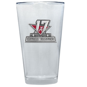 University of Alabama Crimson Tide National Champions 2017 Pint Glass