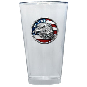 Eagle Head w/ Flag Pint Glass