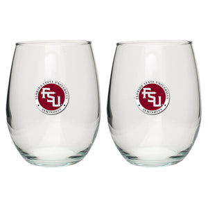 Florida State University FSU Logo Stemless Goblets (Set Of 2)