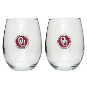 University of Oklahoma Stemless Goblets (Set Of 2)