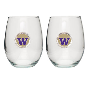 University of Washington Stemless Goblets (Set of 2)
