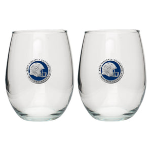 West Virginia University Helmet Stemless Goblets (Set Of 2)
