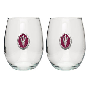 Arizona State University Pitch Fork Logo Stemless Goblet (Set Of 2)