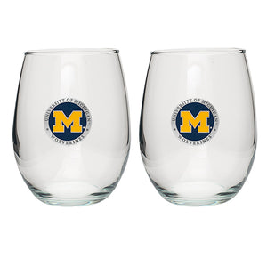 University of Michigan Stemless Goblets (Set of 2)