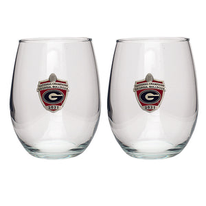 2021 Georgia Football Championship Stemless Goblet (Set of 2)