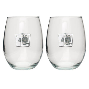 Black Jack Stemless Goblets (Set Of 2)