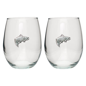 Salmon Stemless Goblets (Set Of 2)
