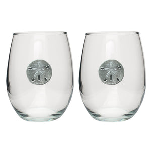 Sand Dollar Stemless Goblet (Set of 2)