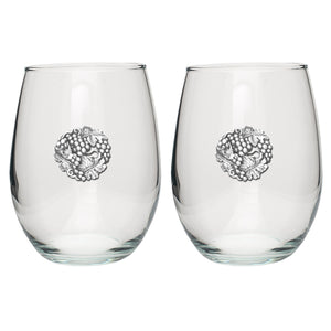 Grapes Stemless Goblet (Set of 2)