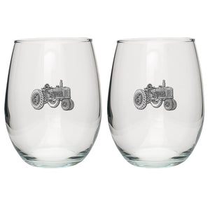 Tractor Stemless Goblet (Set of 2)