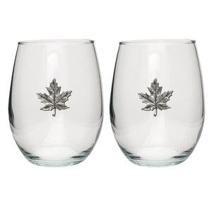 Maple Leaf Stemless Goblet (Set of 2)
