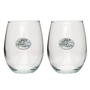 Skier Stemless Goblets (Set of 2)