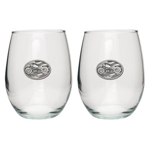 Motorcycle Stemless Goblet (Set Of 2)