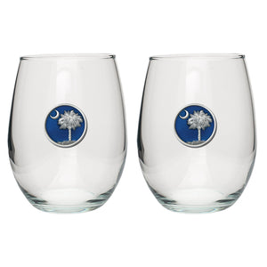 South Carolina Palmetto Stemless Goblet (Set of 2)