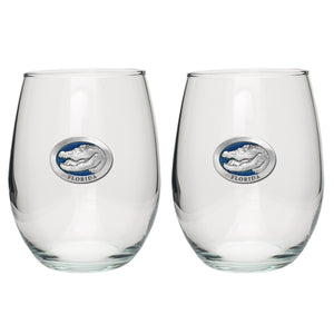 Alligator W/ Florida Stemless Goblets (Set Of 2)
