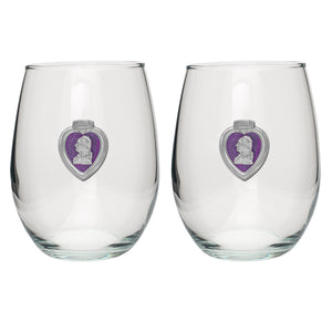 Purple Heart Stemless Goblet (Set Of 2)