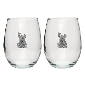 Moose Stemless Goblets (Set of 2)