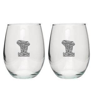 Elephant Stemless Goblets (Set of 2)