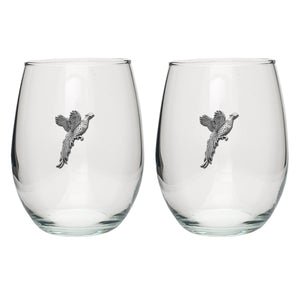 Pheasant Stemless Goblets (Set of 2)