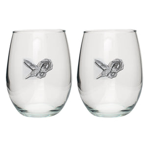 Hummingbirds Stemless Goblets (Set of 2)