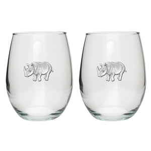 Rhino Stemless Goblets (Set of 2)