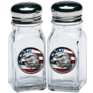 Eagle Head w/ Flag Salt & Pepper Shakers
