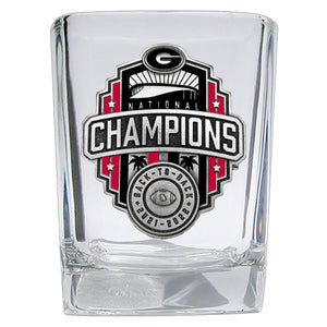 2022 Georgia Football Championship Back to Back Logo Square Shot
