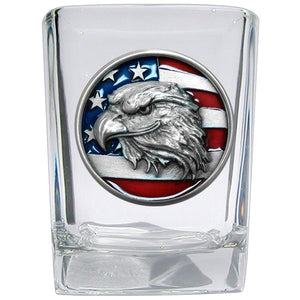 Eagle Head W/ Flag Square Shot