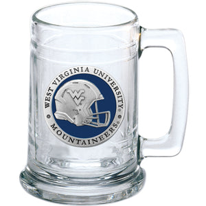 West Virginia University Helmet Stein