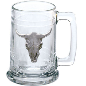 longhorn skull, western, stein