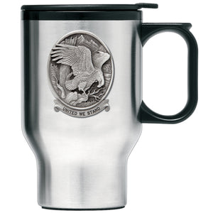 Bald Eagle w/ United We Stand Travel Mug