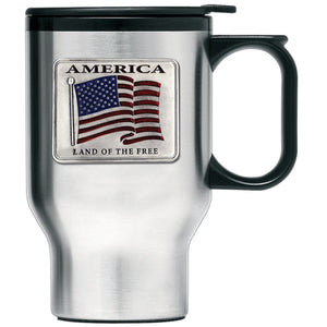 US Flag Travel Mug