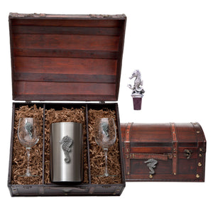 Sea Horse Wine Chest Set