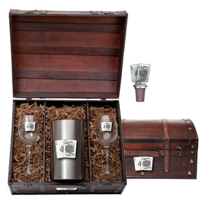 Black Jack Wine Chest Set