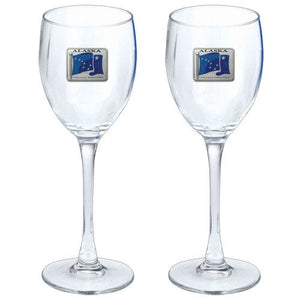 Alaska Flag Goblets (Set Of 2) - Heritage Metalworks, Inc.
