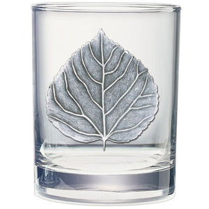 Aspen Leaf Double Old Fashioned Glass - Heritage Metalworks, Inc.