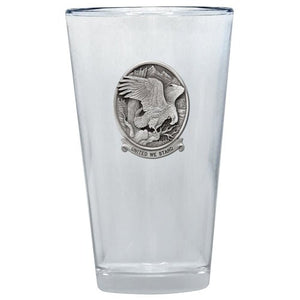 Bald Eagle w/ United We Stand Pint Glass - Heritage Metalworks, Inc.
