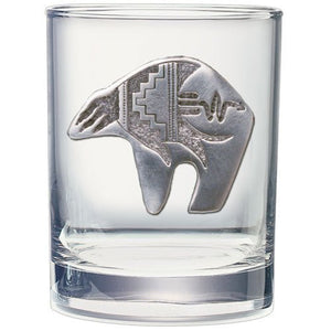 Bear Fetish Double Old Fashioned Glass - Heritage Metalworks, Inc.