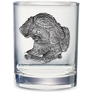 Bichon Frise Double Old Fashioned Glass - Heritage Metalworks, Inc.