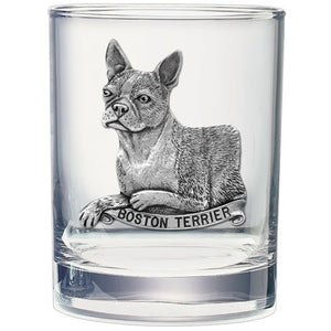 Boston Terrier Double Old Fashioned Glass - Heritage Metalworks, Inc.