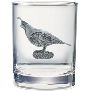 Desert Quail Double Old Fashioned Glass - Heritage Metalworks, Inc.