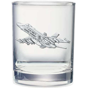 F - 18 Hornet Double Old Fashioned Glass - Heritage Metalworks, Inc.