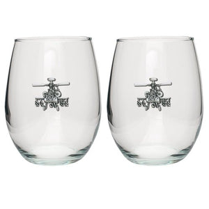 Helicopter Stemless Goblet (Set of 2) - Heritage Metalworks, Inc.