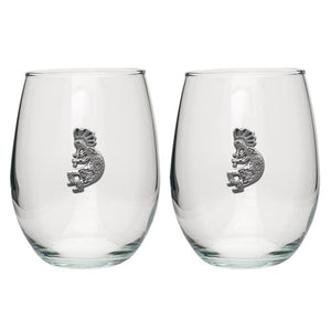 Kokopelli Stemless Goblet (Set of 2) - Heritage Metalworks, Inc.