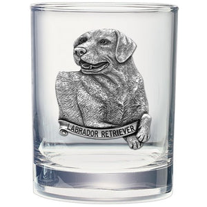 Labrador Retriever Double Old Fashioned Glass - Heritage Metalworks, Inc.