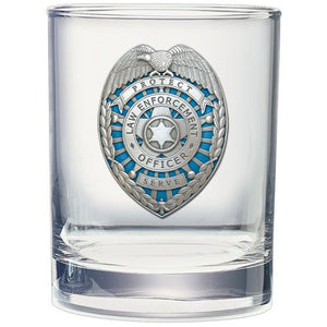 Law Enforcement Double Old Fashioned Glass - Heritage Metalworks, Inc.